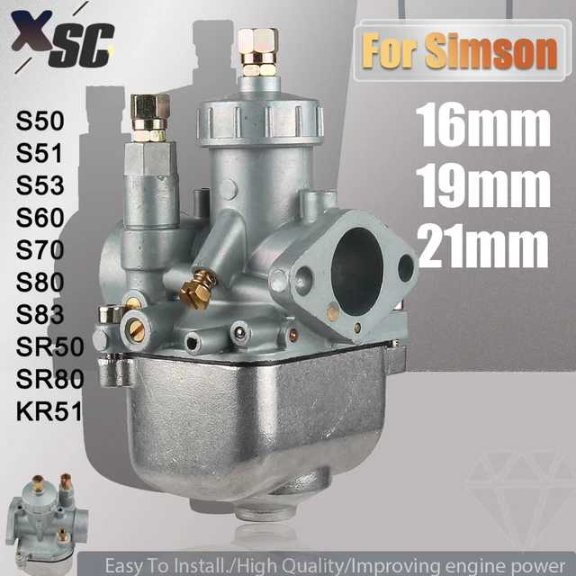 16mm 19mm 21mm Carburetor Vergaser Carb For BVF 16N1-11 For Simson S50 S51  S53 S60 S70 S80 S83 SR50 SR80 KR51 16n1 Dirt Pit Bike - AliExpress