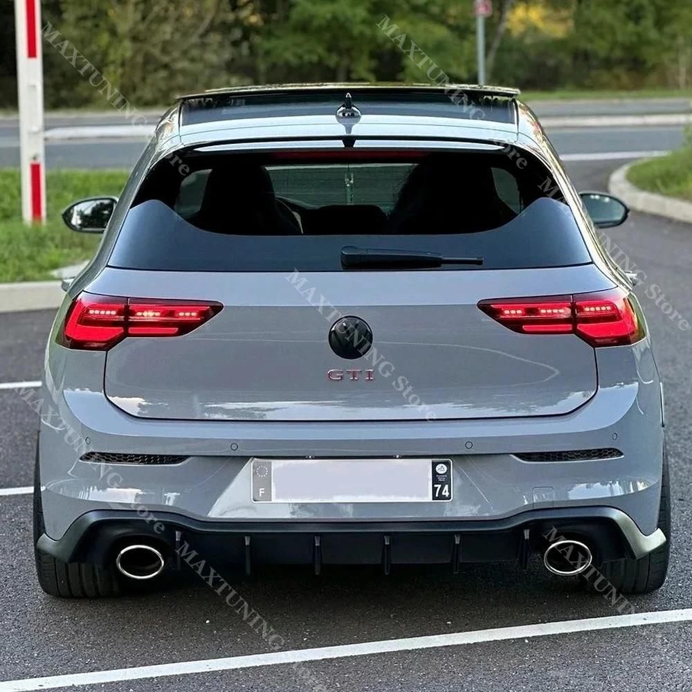 폭스바겐 골프 MK8 8.5 TSI TDI GTI GTD GTE R R-라인 2020-2026 글로스 블랙 교체용 리어 범퍼 리플렉터 허니콤 커버