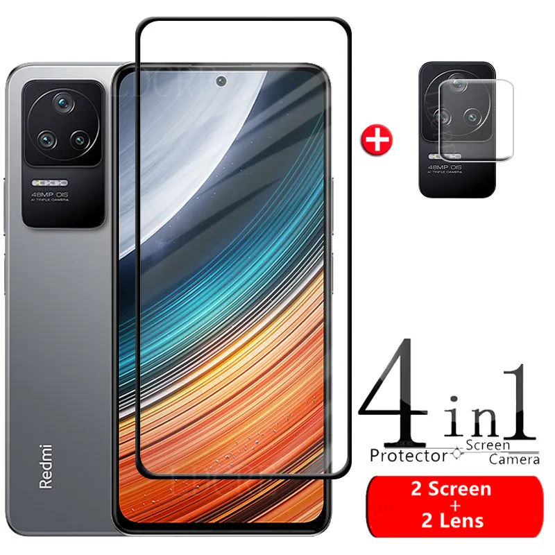 Protector de pantalla de vidrio templado 4 en 1 para POCO X6 Pro 5G,  Protector de pantalla de cubierta completa para POCO X3, X4, GT, X5, X6 Pro,  2.5D - AliExpress