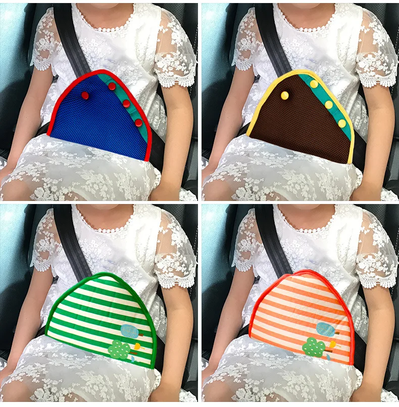 

Симпатичный мультяшный автомобильный ремень безопасности, треугольный Регулируемый дышащий автомобильный ремень безопасности, чехол для устройства, Стайлинг автомобиля, Детский защитный коврик