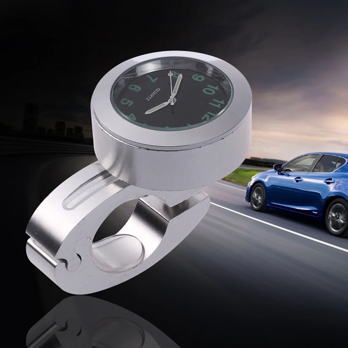 

Clock Motorcycle Handlebar Watch Digital Motorbike Mount Car Dashboard Waterproof Mini Handbar Accessory For Bike
