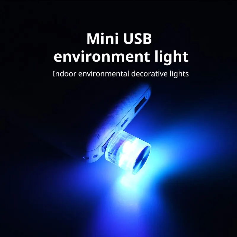 Compact USB LED Ambient Light for Interior Decoration & Portable Use