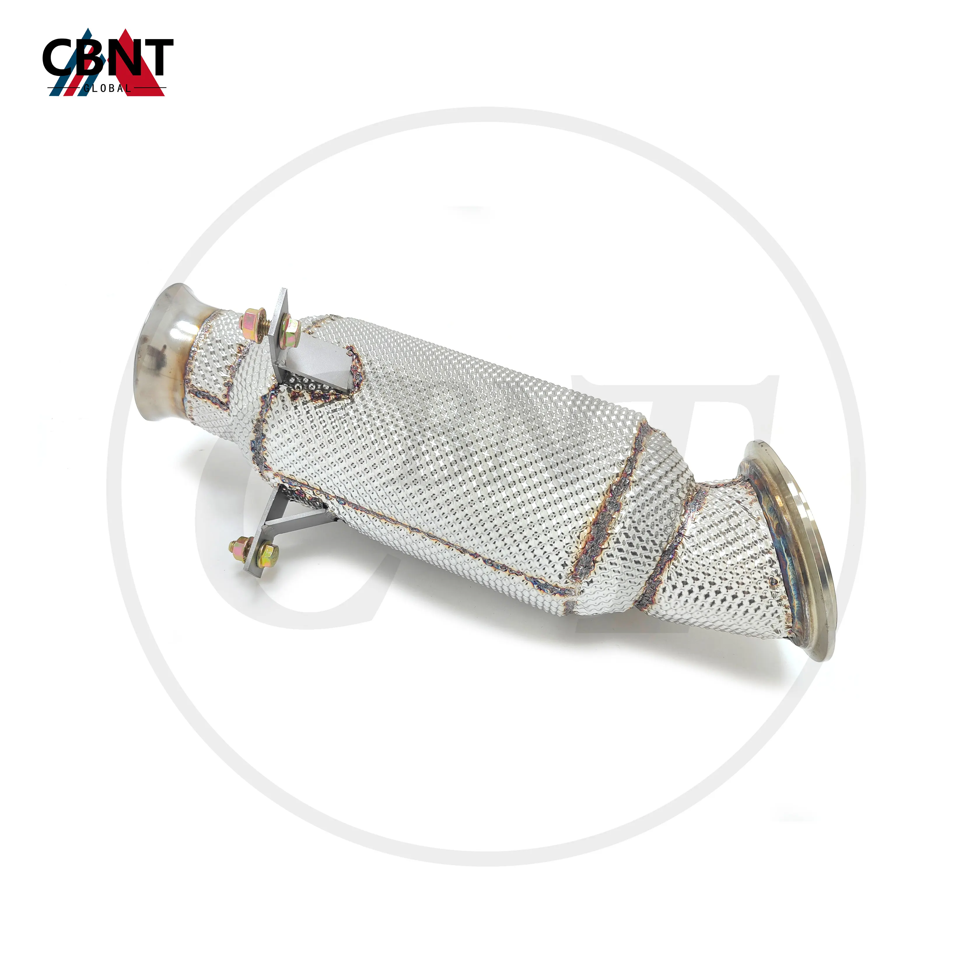 

CBNT Downpipe with Catalytic Converter for BMW M2 F87 F30 335i N55 3.0T Exhaust Header with Heat Shield Exhaust-pipe System