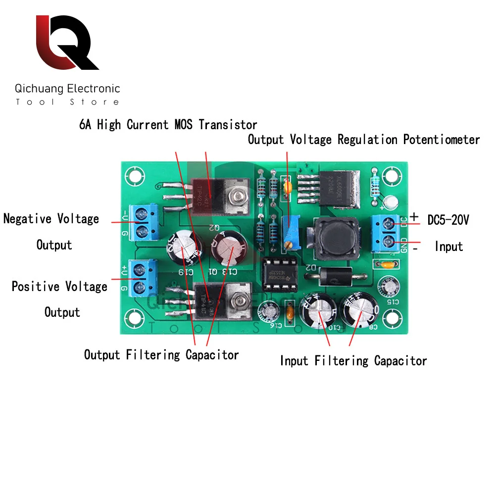 XL60096ABoostBuckConverterStepUpAdjustableDC5V20Vto56812