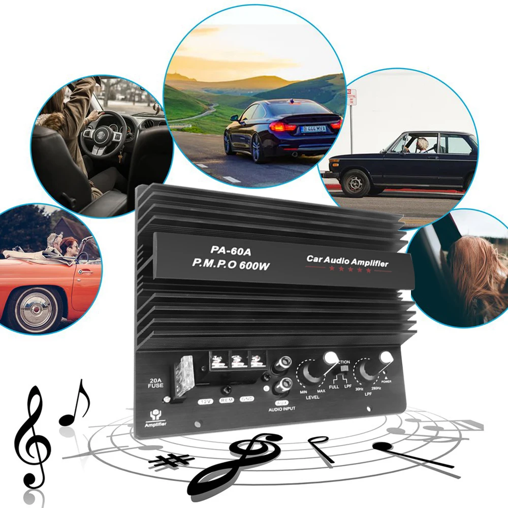 600W Amplifier Board 12V Car Audio Power Amplifier Board Lossless Subwoofer Bass
