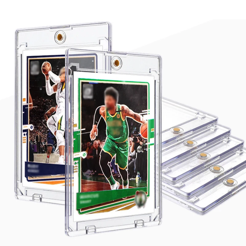 Clear Magnetic Card Holder Set - Premium Protective Display Sleeves for Trading and Sports Cards