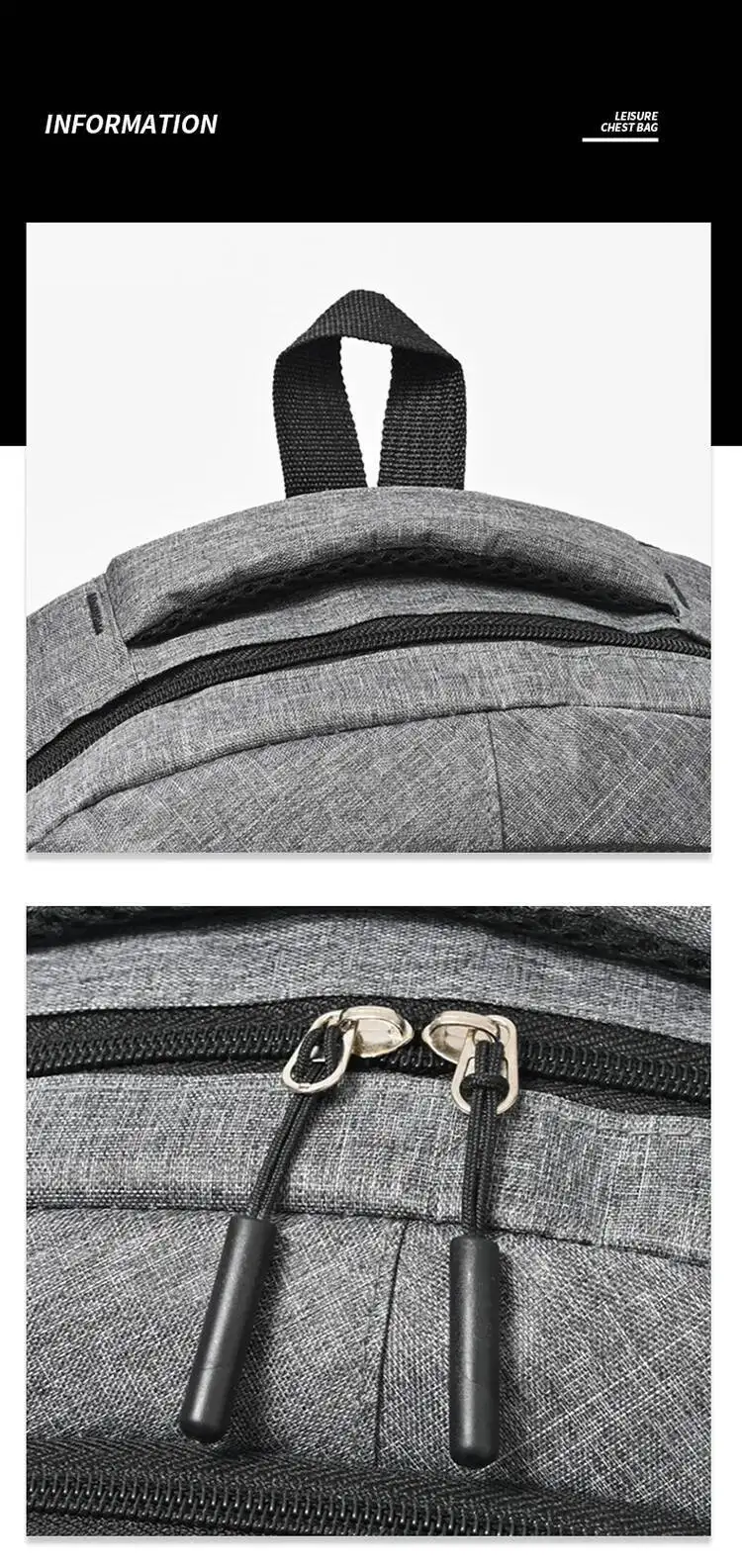 Mehrschichtiger Schultertaschen mit großer Kapazität und guter Qualität, Business-Rucksack für Schüler der Mittel- und Oberstufe, Studenten – Detail 27