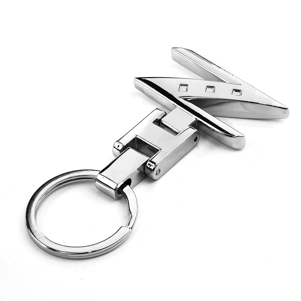 

Z-Style Car Key Chain Ring Chrome Finishing For Nissan-280ZX 300ZX 350Z 370Z Z Chrome Zinc Alloy Metal Keychain Car Accessories