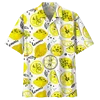 Lemon Pattern Aloha Shirts Men 3D Printed Tropical Fruits Short Sleeve Button Blouse Streetwear Oversized Lapel Hawaiian Shirt 5