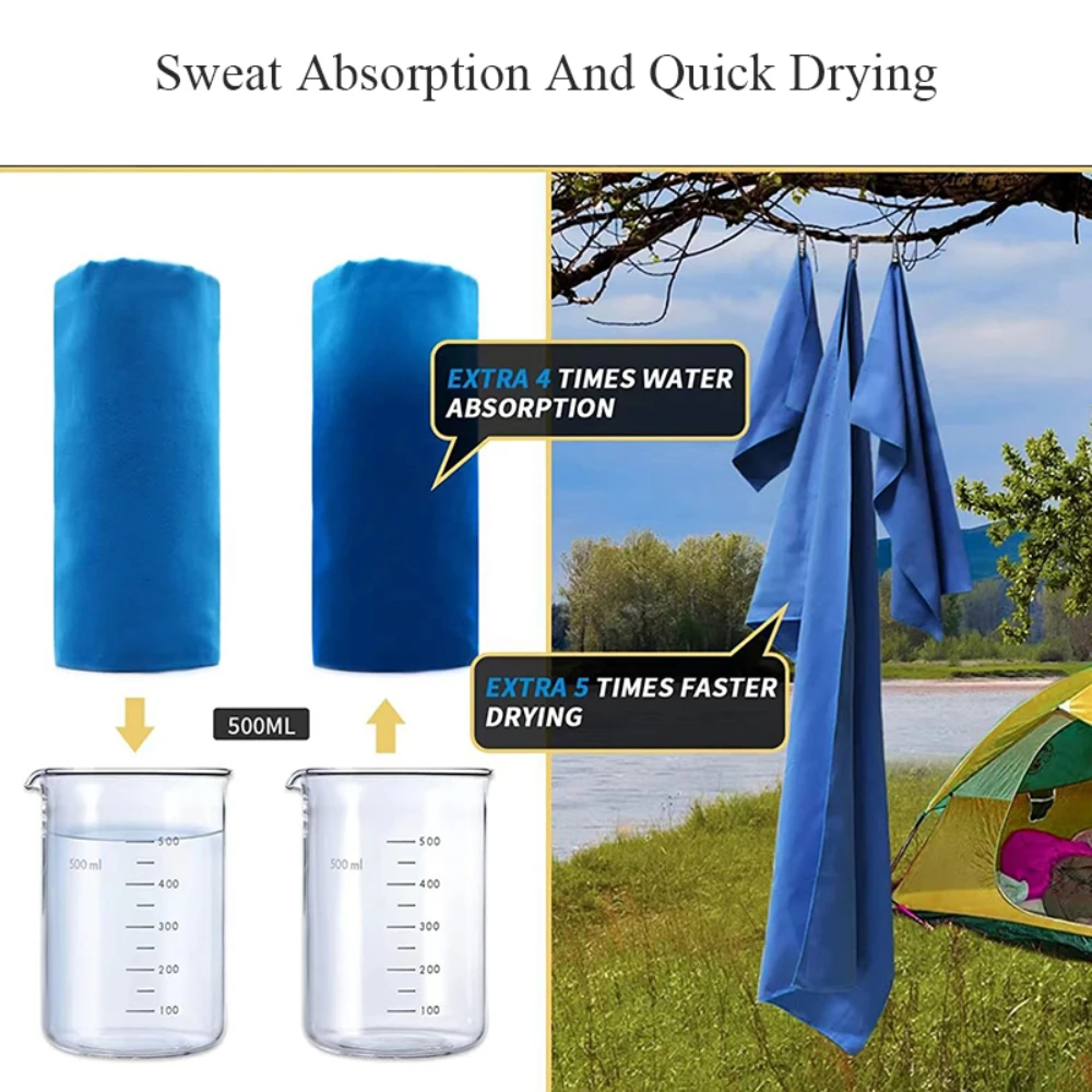 Microfiber Sports Towel Beach Towel Quick Dry Outdoor Sports Travel Fitness Gymnastics Jogging Swimming Yoga