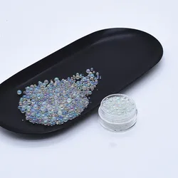 Mini Glass Beads for DIY Nail Art and Resin Crafts - 20g (White)