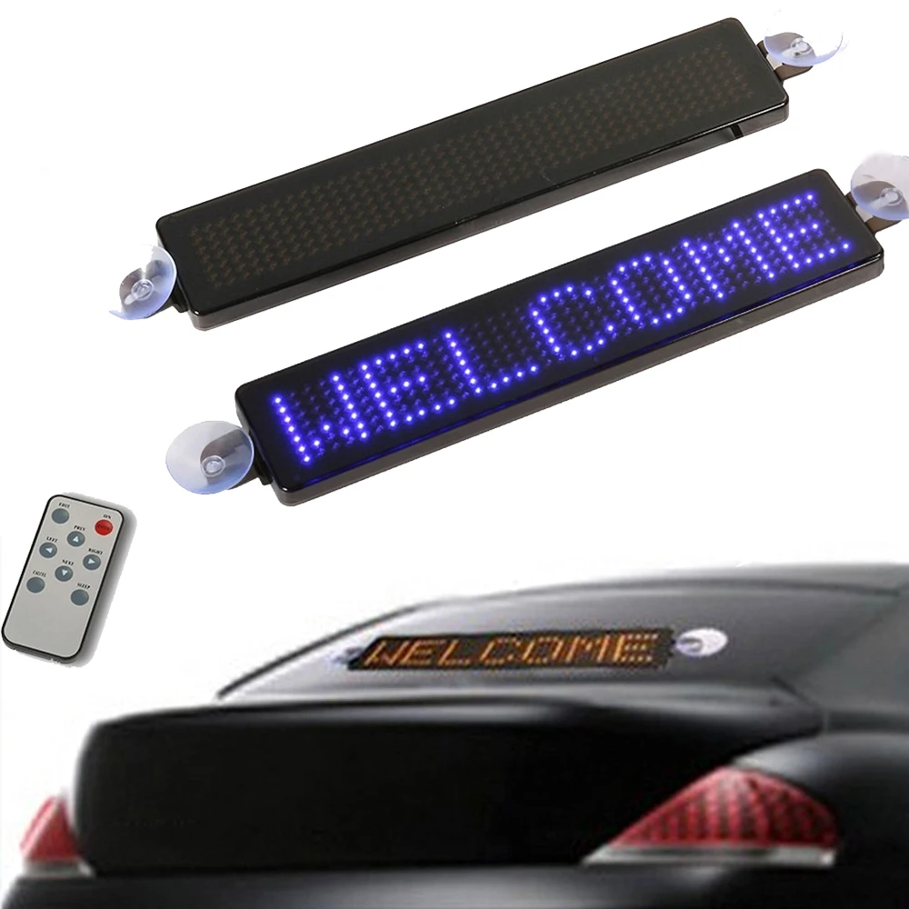 

12V Car LED Advertising Programmable Sign Moving Scrolling Message Display Board Screen HD Text Digits Pattern Display