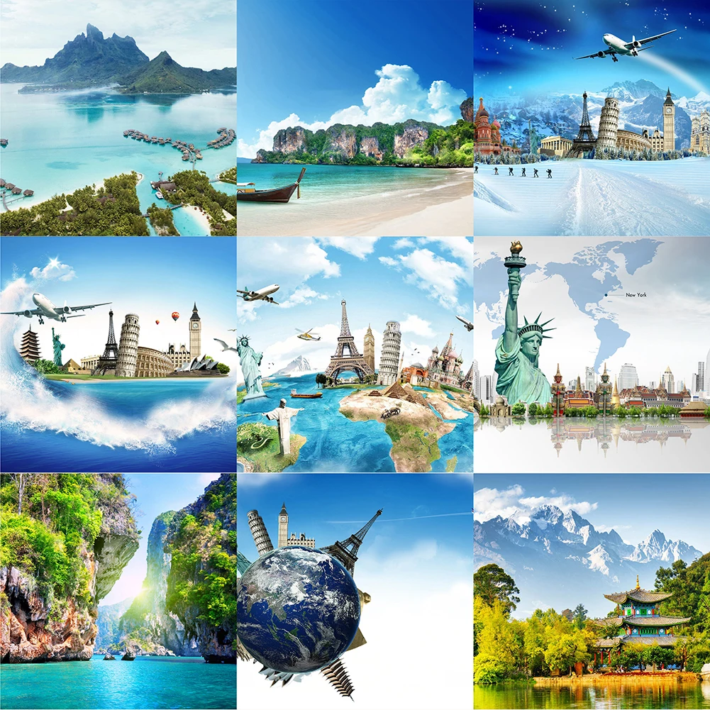 

Природная архитектура пейзаж холст постер красивый город аттракцион декоративный постер для дома Кофейня Декор подарок