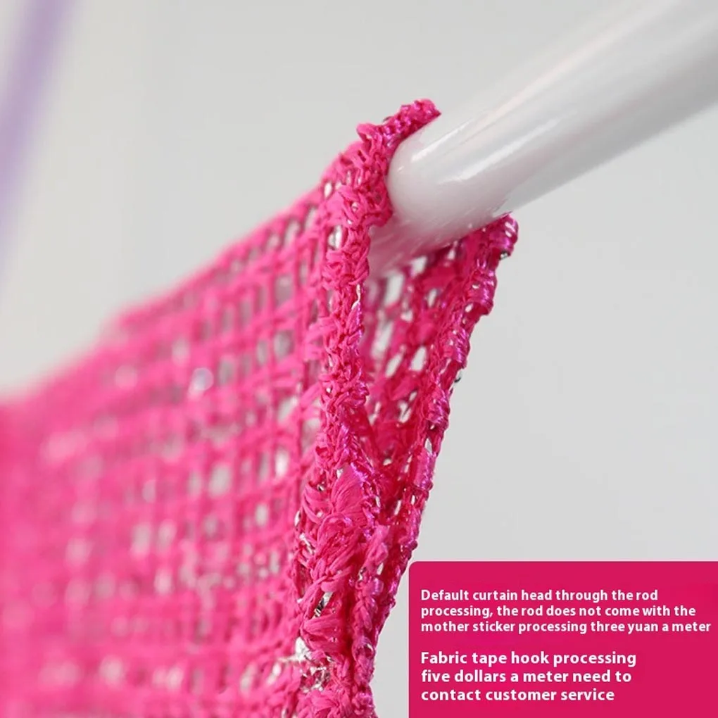 Rose Flower Door Curtain - 3D Tassel String Privacy Window Panel for Living Room Decor