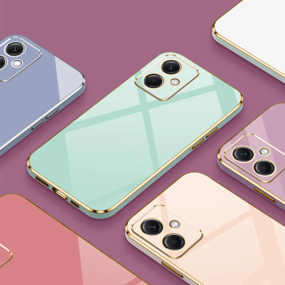 Luxury Square Plating ShockProof Soft Silicone Back Cover s