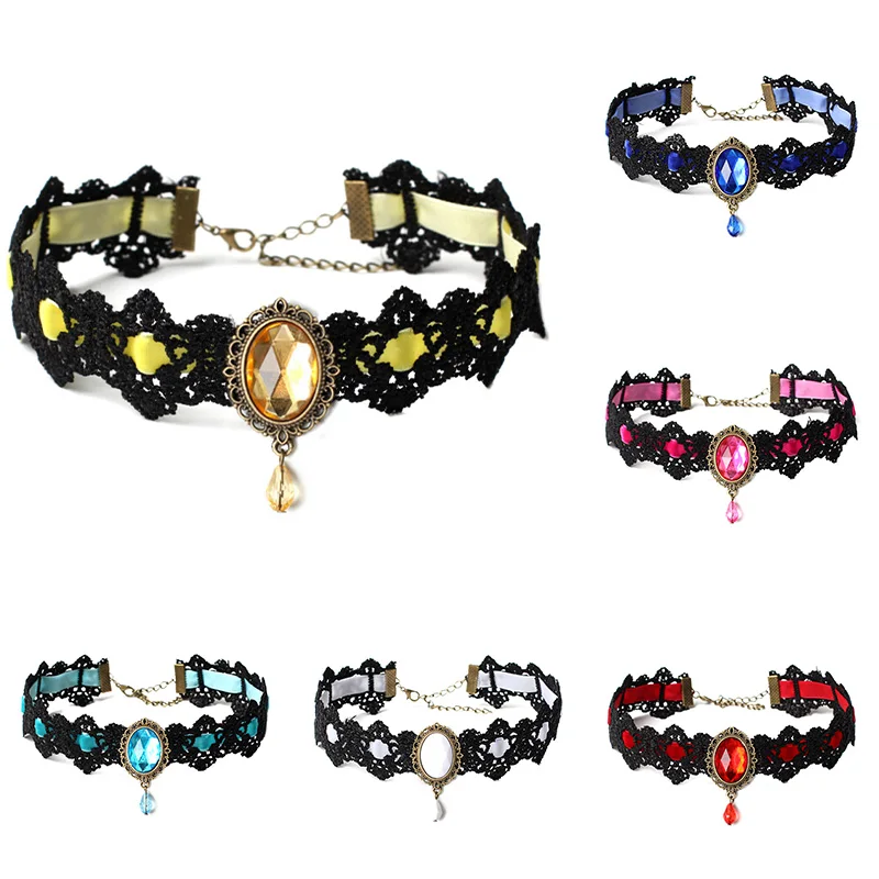 Juego De 3 Gargantillas De Encaje Negro - Collar Gótico Para Mujeres Y Niñas, Ideal Para Halloween, Fiestas, Cosplay O Estilo Lolita