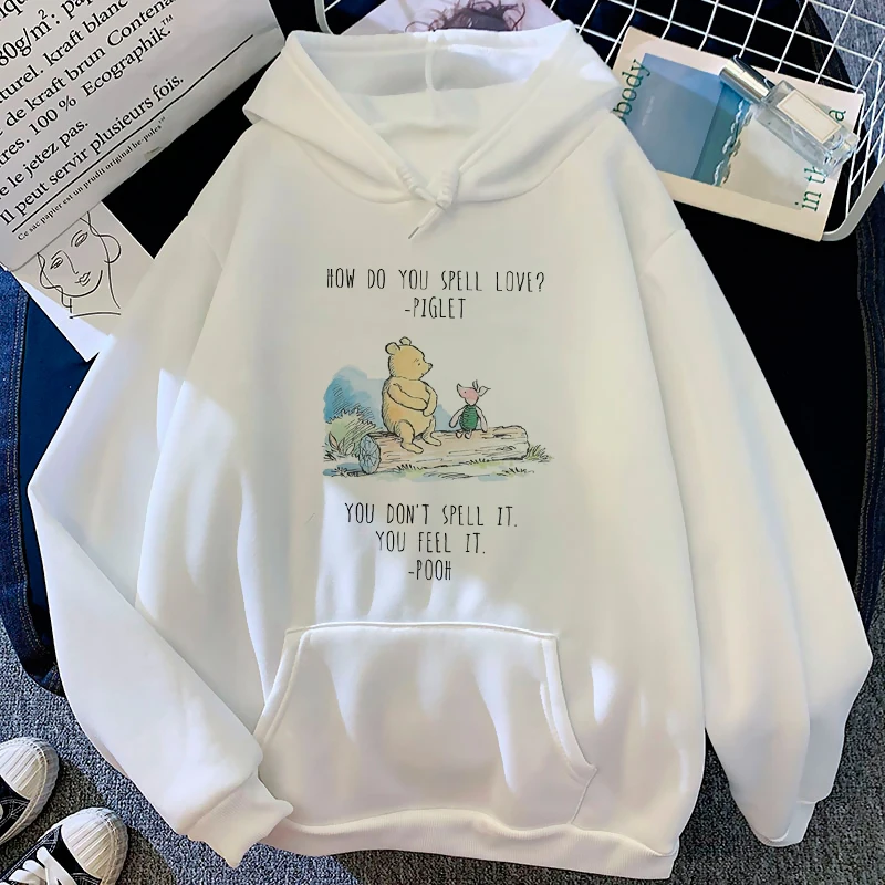 thumbnail image 5 of Sudadera con capucha de dibujos animados de Disney para mujer, ropa de calle con estampado de oso Kawaii, Winnie The Pooh, Harajuku, Y2K, años 90, 5 of 5