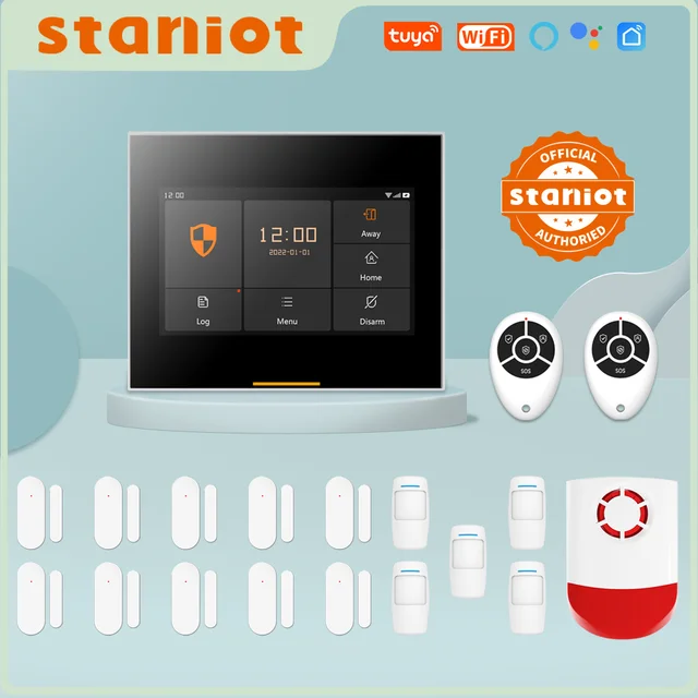 Tuya Wireless WIFI Staniot Home Security Alarm System with Motion Sensor Support Anti-dismantling Alarm App Remote Control 1