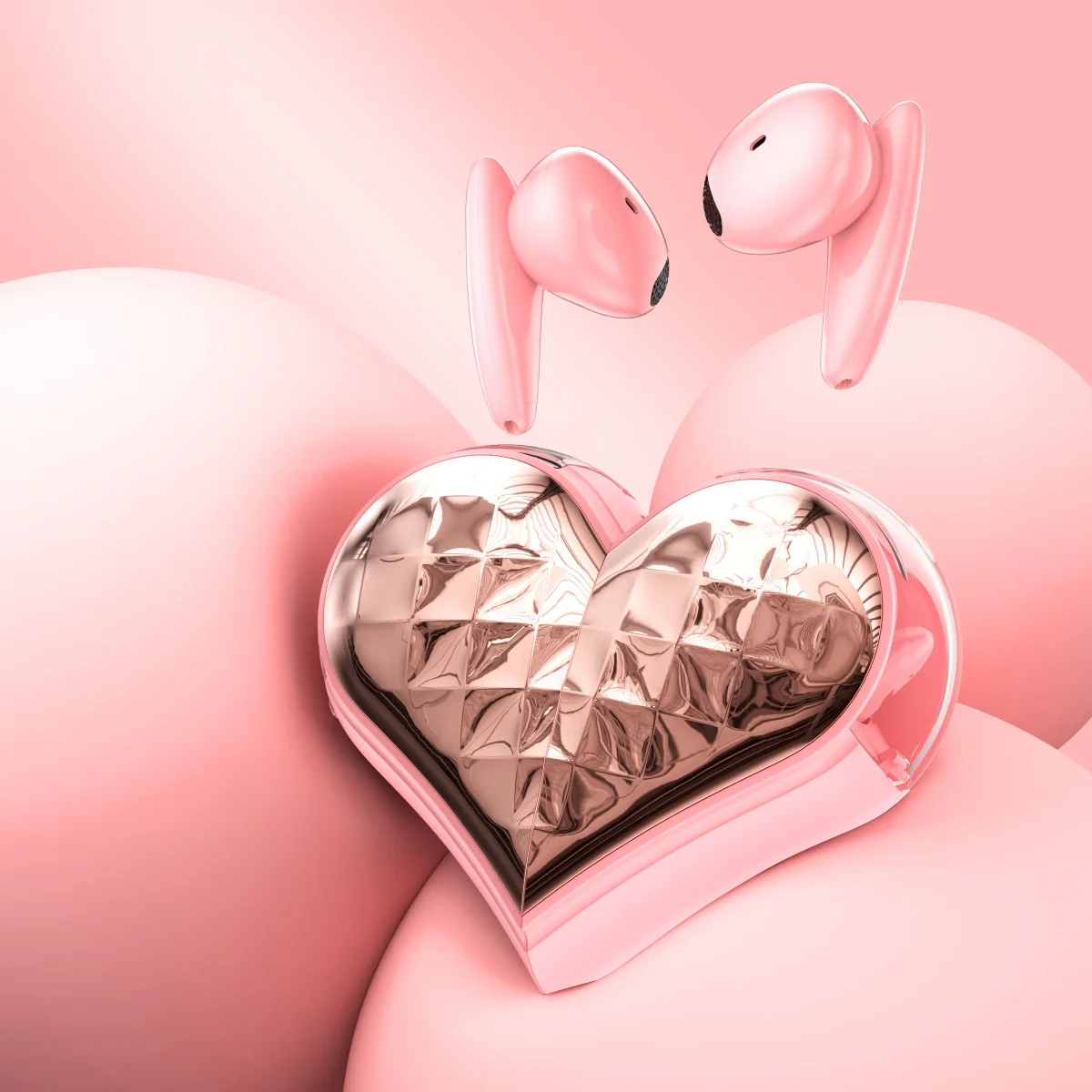 Cute Sports Bluetooth Headset Built-in Microphone and Volume Adjustable Earbuds Girl's favourite Gift