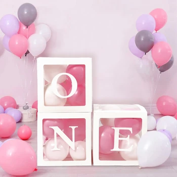 Clear Letter Balloon Decor Boxes 1