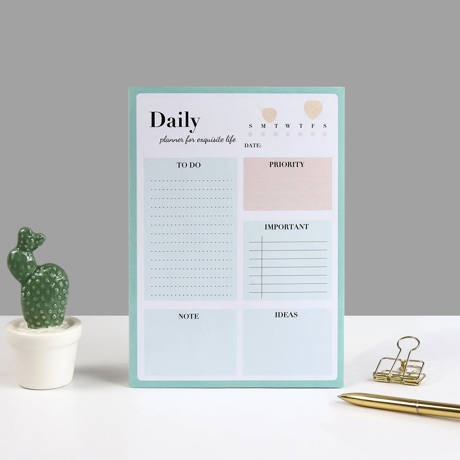 

Multibey Mint Green Daily Planner Notebook Important Things Reminder Exquisite Life Planner A5 Size Notebook