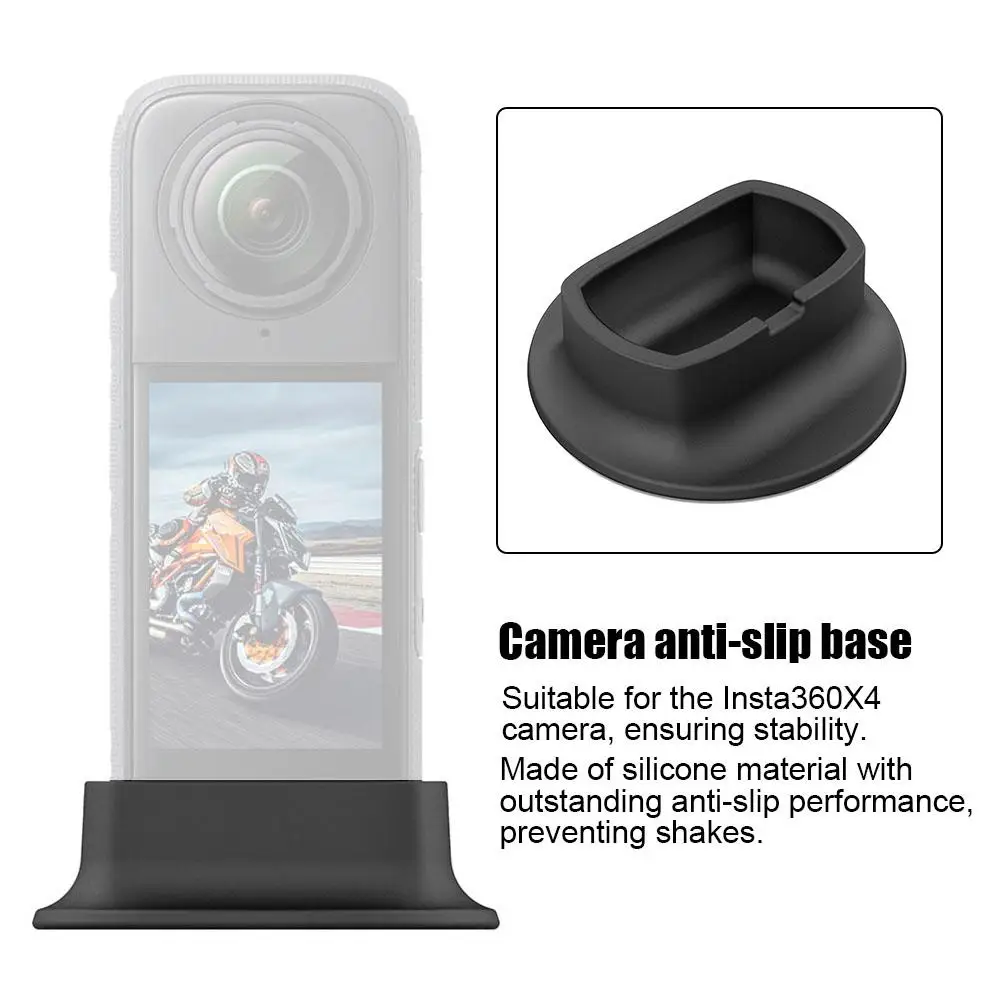 Insta360X4 실리콘 베이스 카메라에 적합, 미끄럼 방지 고정 브래킷 베이스 확장 안정화 액세서리