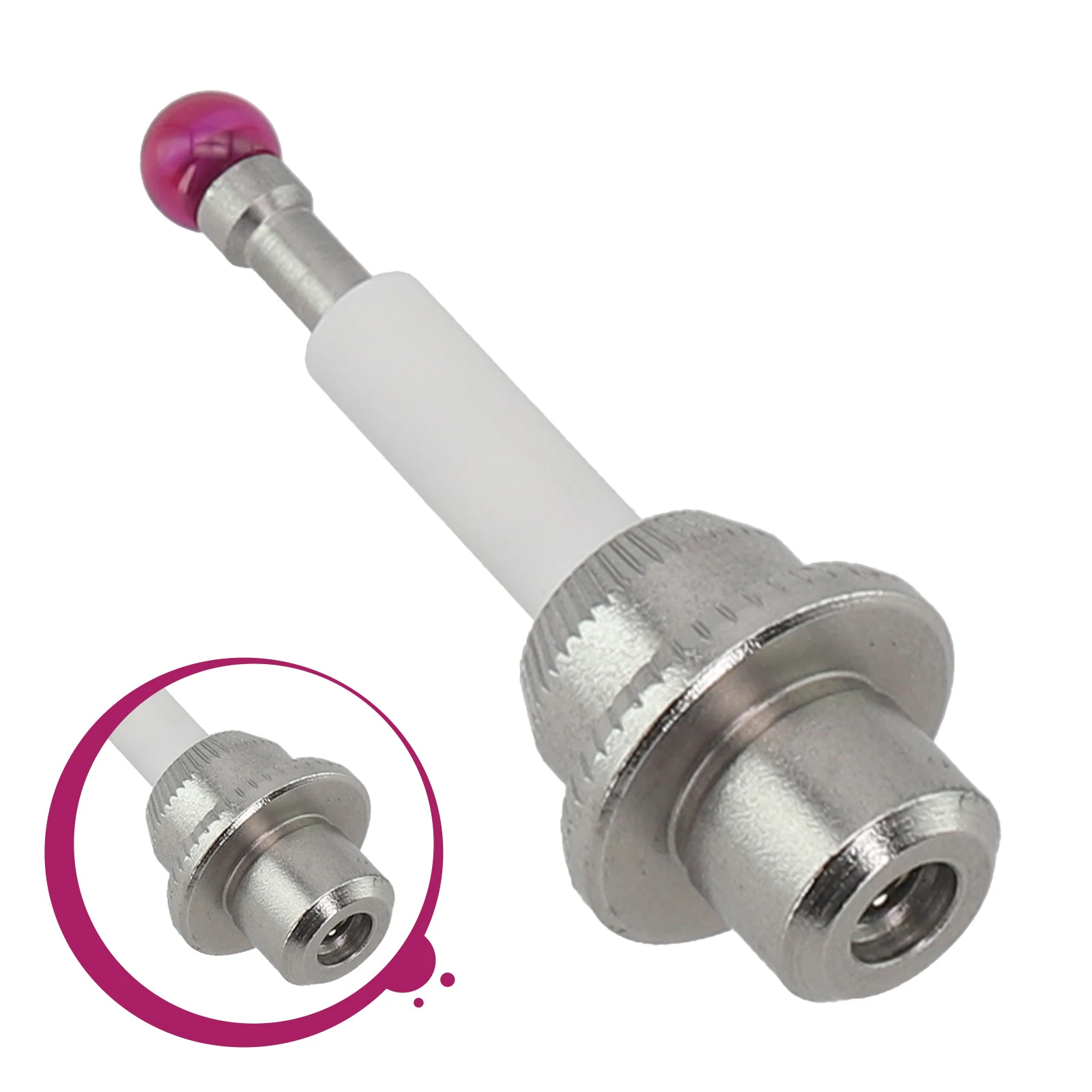 

Stainless Steel 4mm Ball CMM Touch Probe Stylus Long lasting Red Gemstone M3 Thread Wide Range of Applications