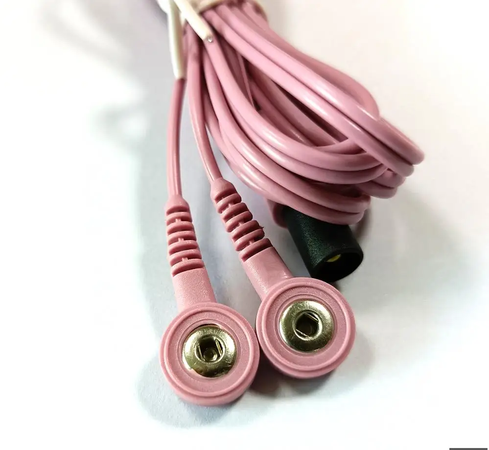 10 Pcs Replacement Electrode Lead Wires Cable Cord With 2.2mm Snap Fit Fot Omron TENS Unit