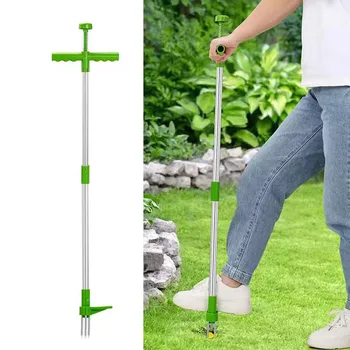 Grass Puller, Standing Vegetable Digger, Manual Weed Removal, Long Handle, Detachable, With Foot Pedal, Garden Tool