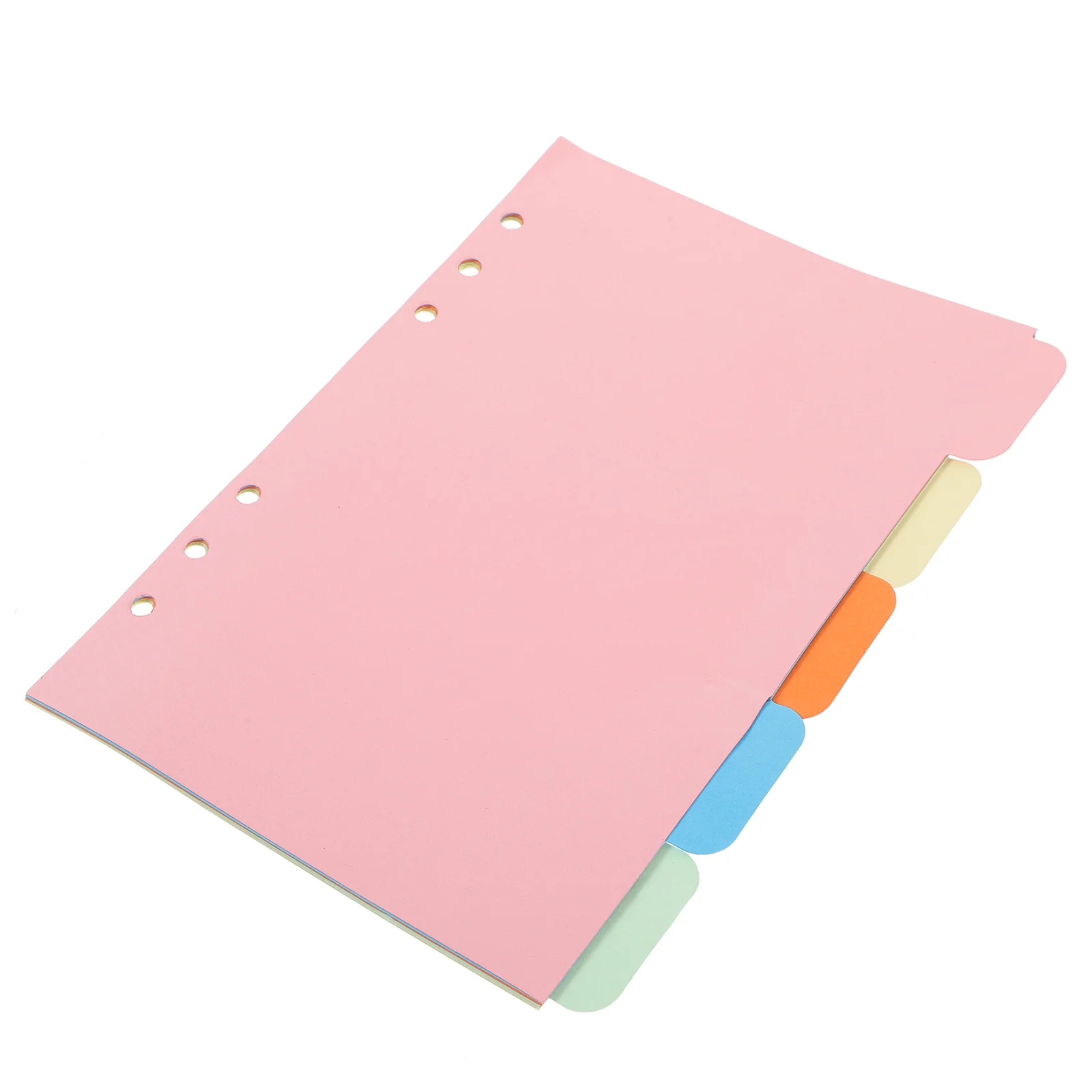 

2/1 Set Tab Dividers A5 Index Classified Lables 6-Holes Colorful Filler Project Sorter Pages for Plastic Adhesives Planner