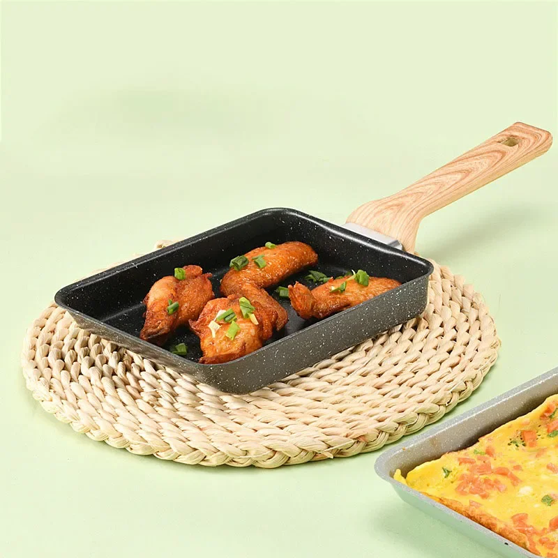 Nonstick Aluminum Japanese Omelette Pan with Detachable Handle