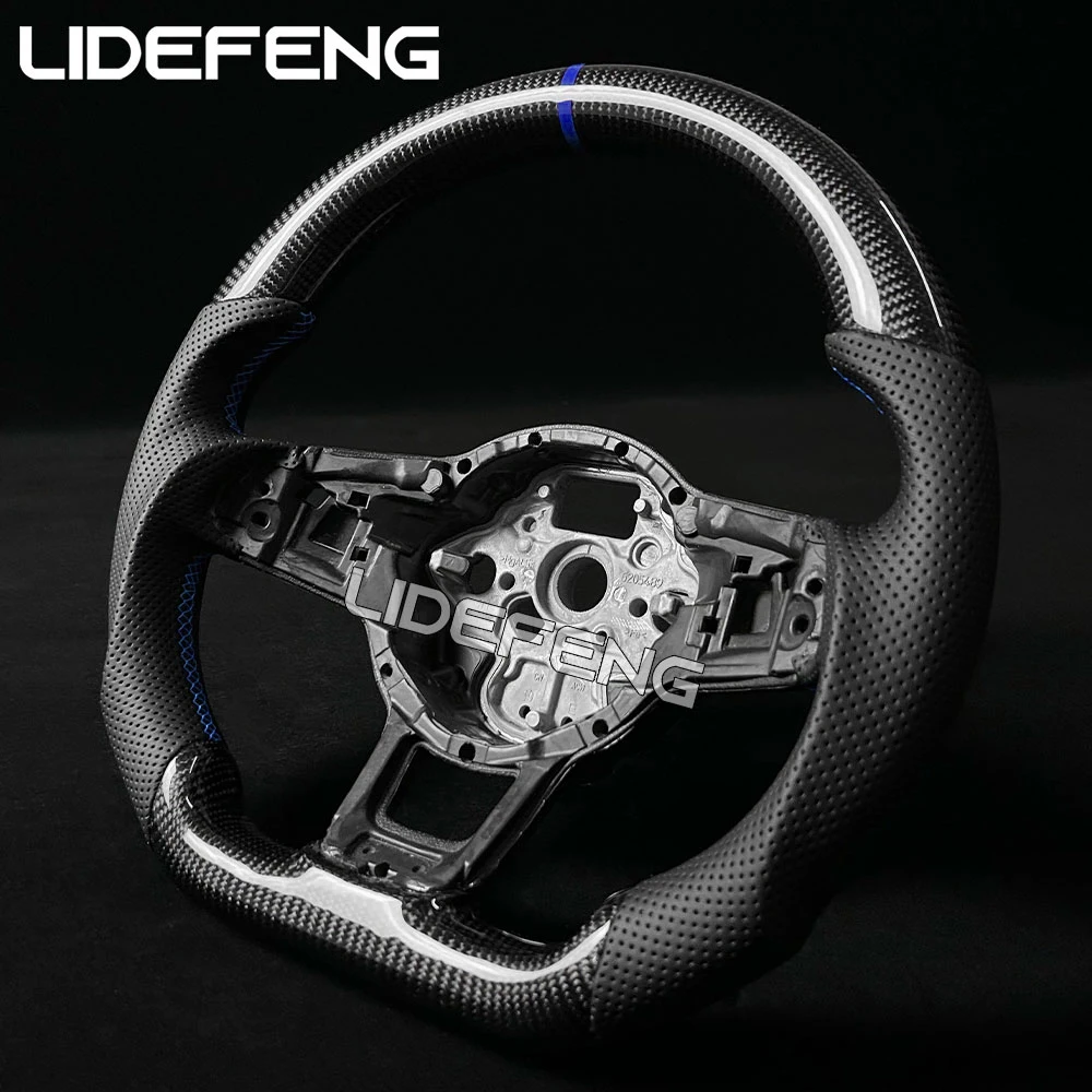 

Steering Wheel Fit for VW Mk5 MK6 MK7 MK7.5 GTI R Polo 2013-2020 Carbon Fiber Racing Wheel