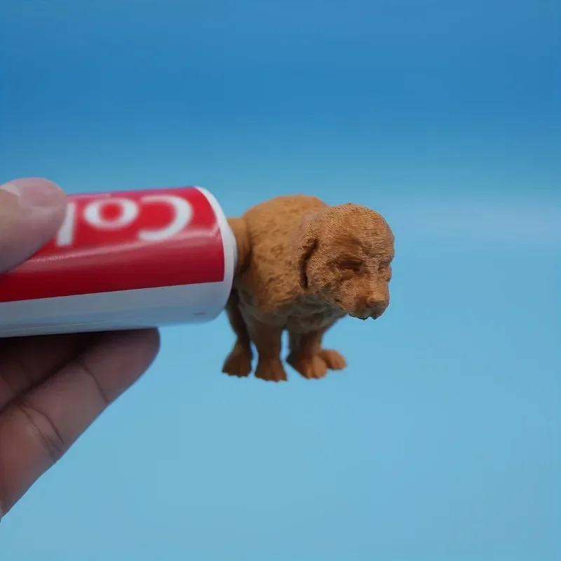 Creative 3D Printing Puppy Poop Toothpaste Dispenser Funny Dog Ass Toothpaste Cover Puppy Toothpaste Cover Dog Fan Gift 5