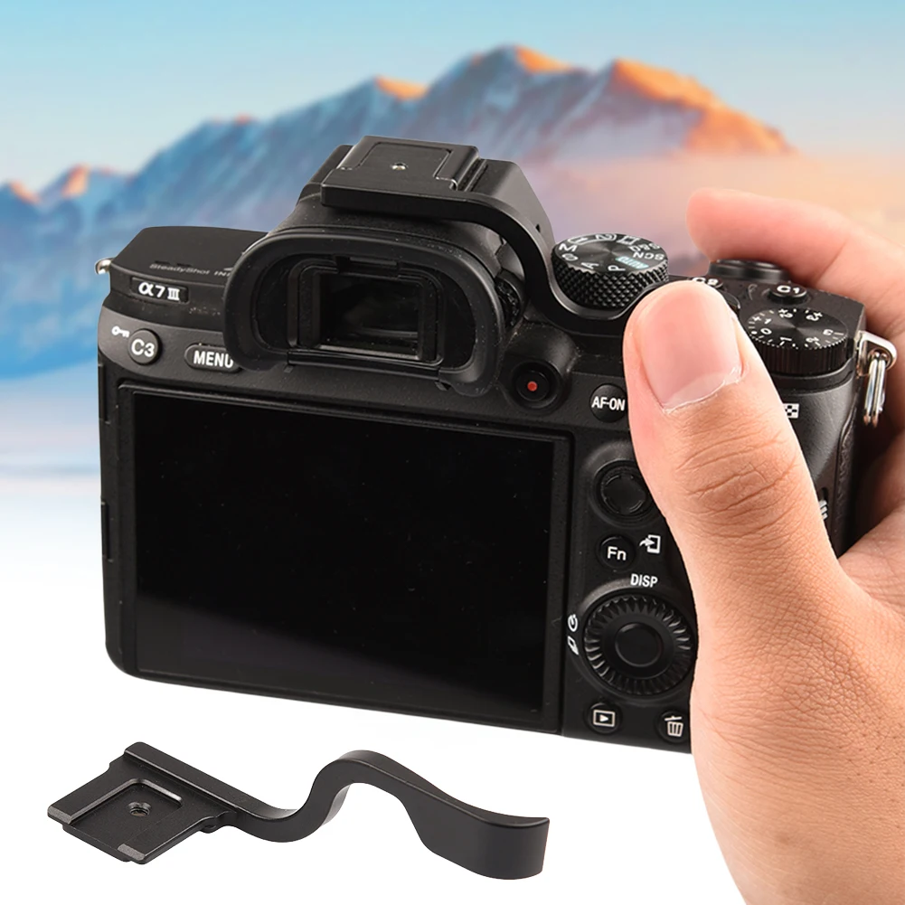 Black Color Thumb-up Grip Thumb Rest Support Holder Hot Shoe Thumb Up Hand Grip for Sony A7 A7RII A7M2 A7SII A7R3 A7RIII A7M3 A9