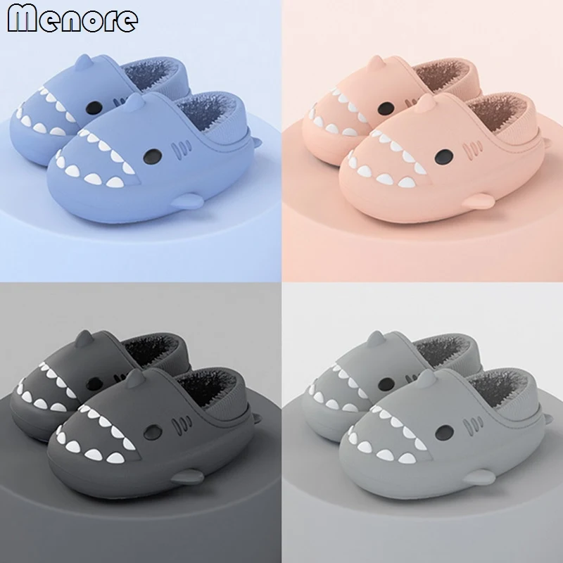 Children's Winter Shark Shoes Children's Flip Flops Winter Slippers