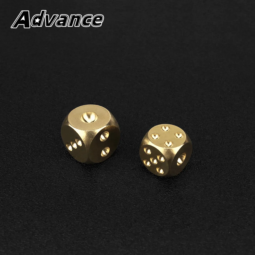 Copper Dice Brass Dice Sieve Mahjong Bar Tool Outdoor Toy 2pcs beach toy