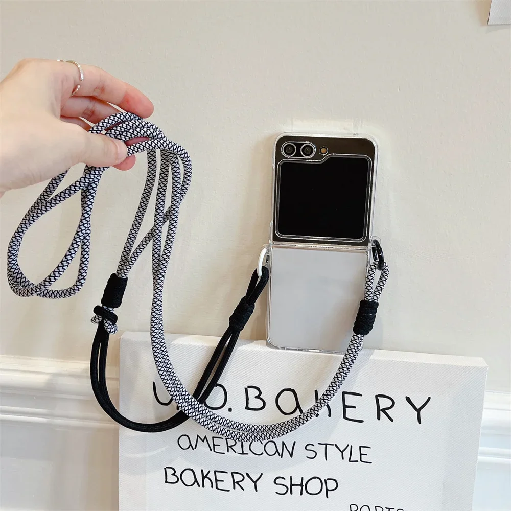 Fashion Clear Shoulder Strap Lanyard Transparent Shockproof Thin Phone Case