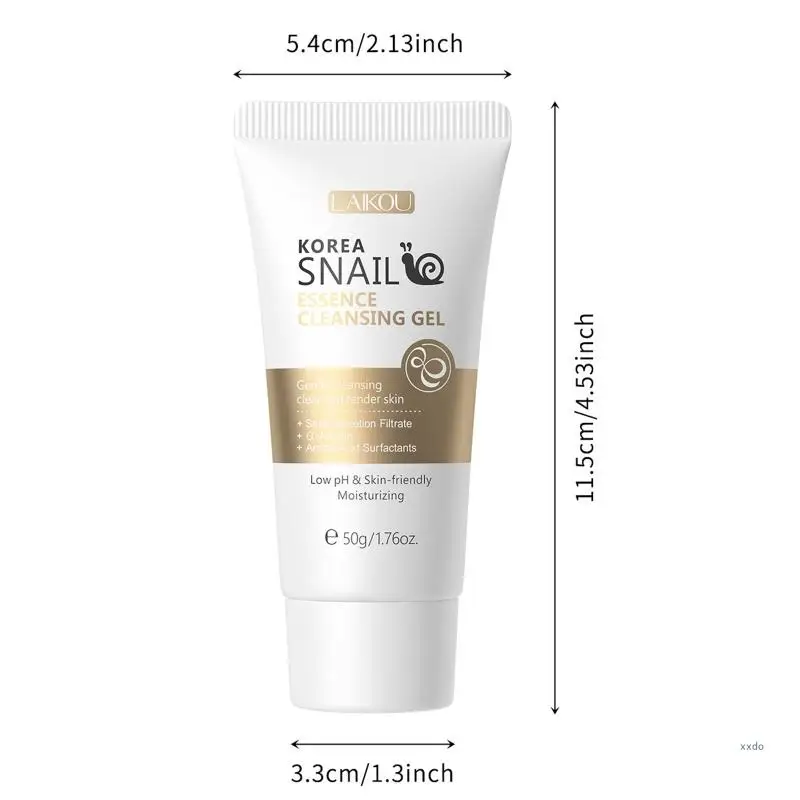 Snails Mucin Gel Cleanser 50g Rich Daily Deep Cleansing Gel for Dry & Sensitive Snails Essence Cleansing Gifts facial cleanser