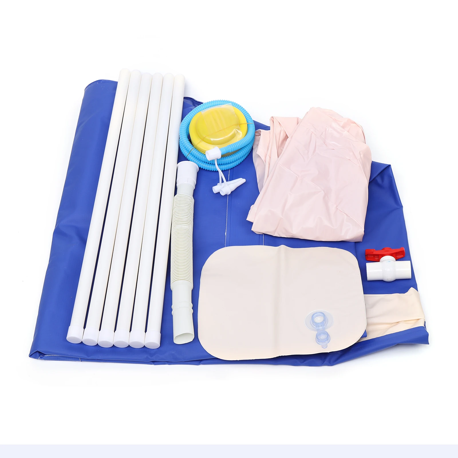 68 * 63cm Thick Blue Foldable Inflatable Bathtub (With Lid And Seat Cushion)