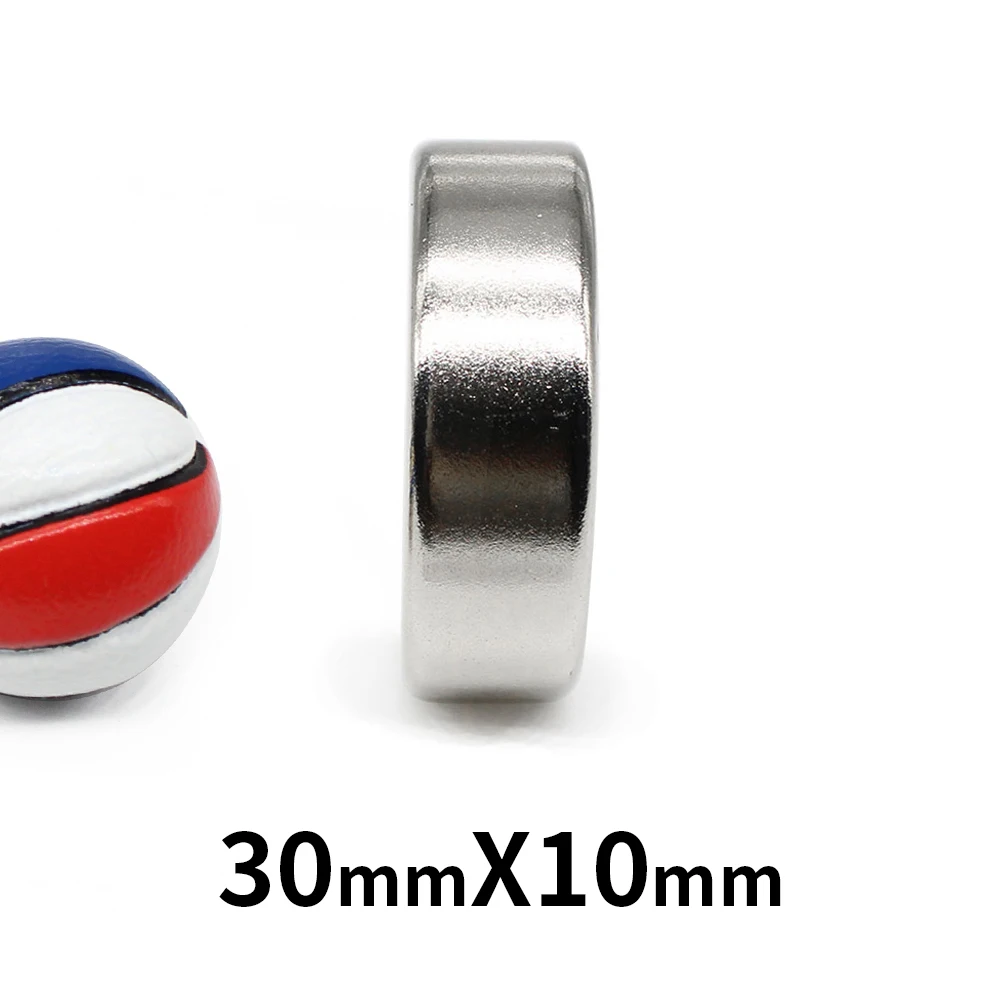 1/2/3/5PCS 30×10 mm Circuler Search Magnet N35 Round Rare Earth Neodymium Magnet 30x10mm Thick Permanent Magnet Strong 30*10