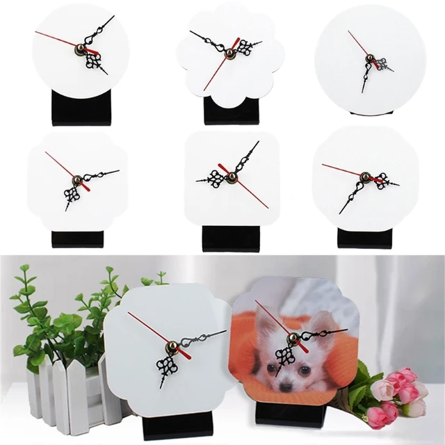 Sublimation Blank Clock DIY Photo Frame Clock for Heat Transfer Printing