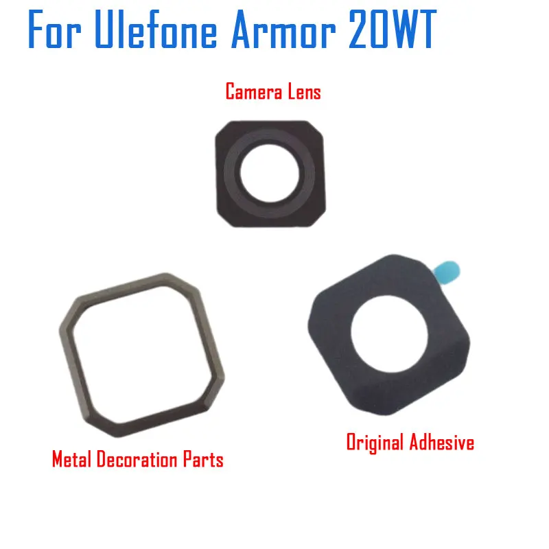 

New Original Ulefone Armor 20WT Back Camera Lens Glass Cover Rear Camera Metal Decoration Parts For Ulefone Armor 20WT Cellphone