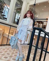 Lolita Lotus Leaf Edge – sac à main Ita rose pour femmes, sac à main de Style japonais JK, poignée d'uniforme Y2k, sac à main esthétique Harajuku pour dames 4