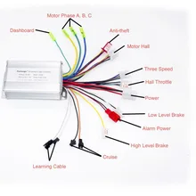 

36V/48V Electric Bike 350W Brushless DC Motor Controller Speed Dual-mode For Electric Bicycle E-bike Scooter Accessories