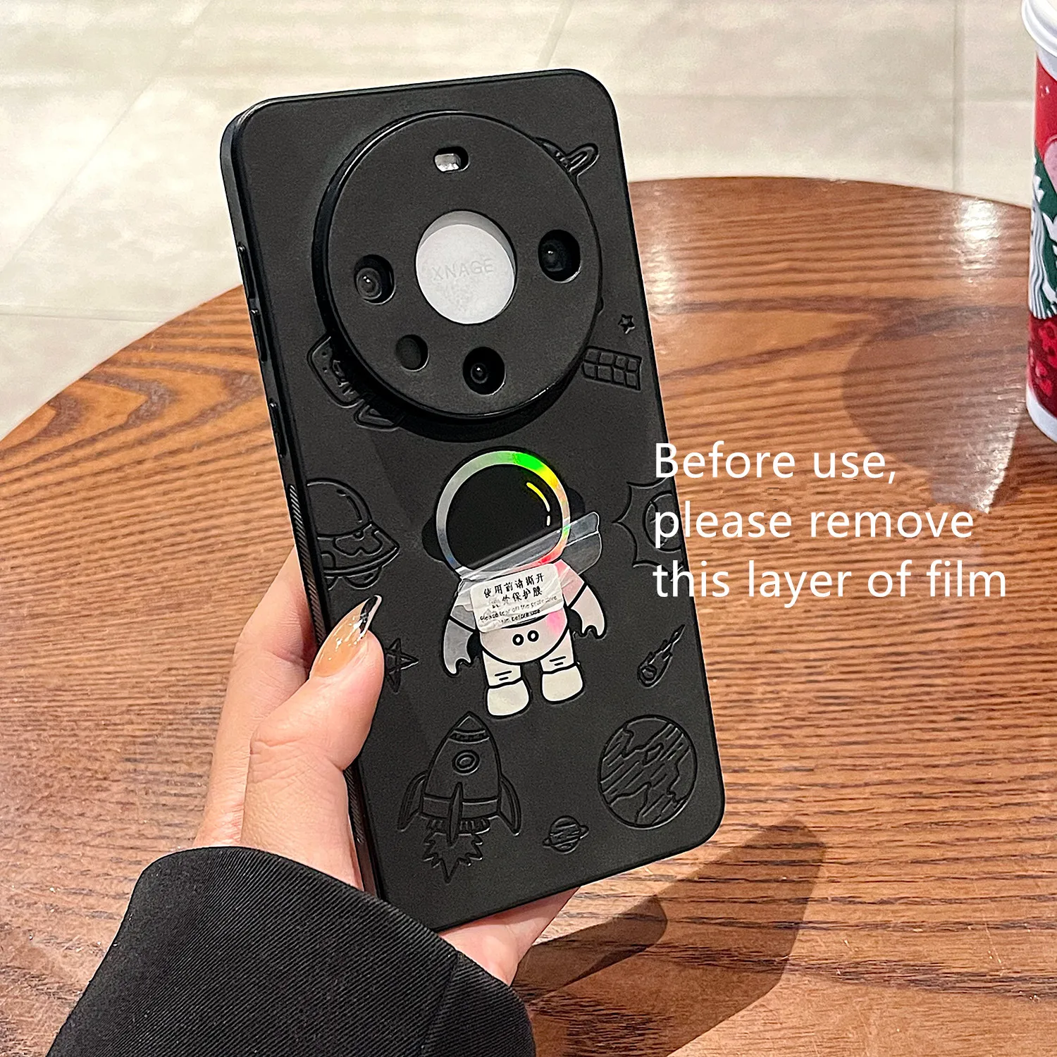 Coque de téléphone rigide en cuir d'astronaute Laser, étui arrière antichoc antichoc pour Huawei P60 Mate 60 50 40 30 Pro_voghion.com