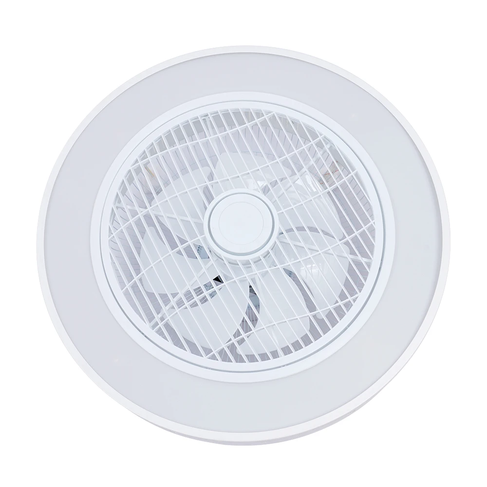 LOYALHEARTD Modern Ceiling Fan Light LED Invisible Acrylic Bladeless Chandelier Fan with Remote Control For Living Room Home