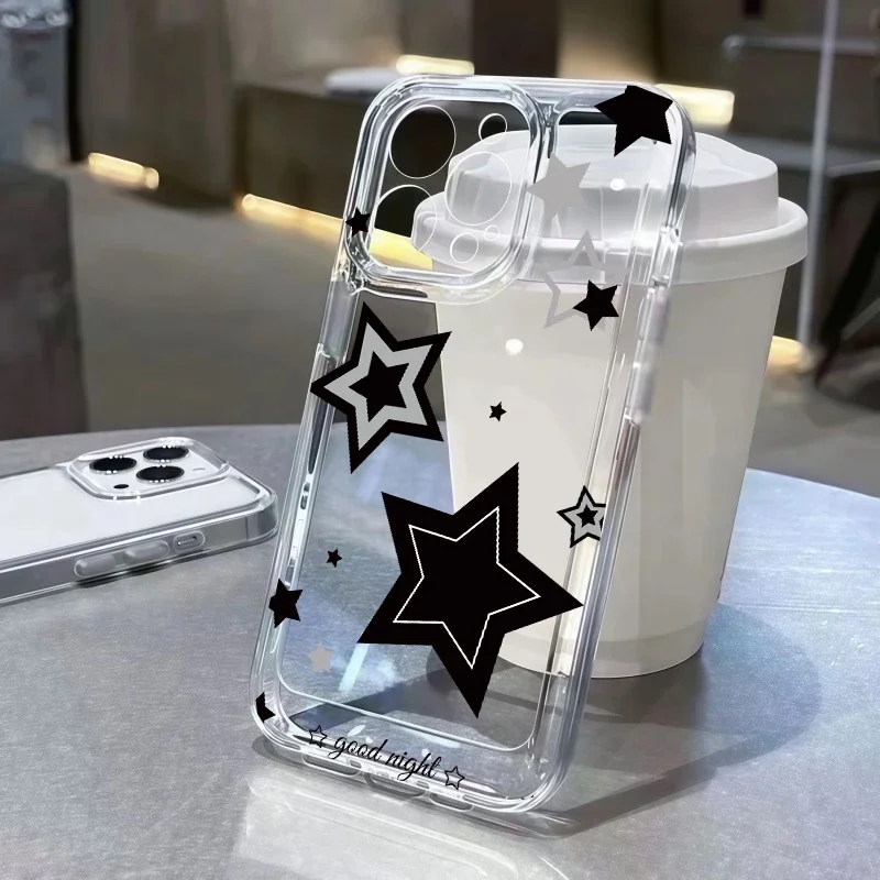 Charming Flash Star Pattern Soft Clear Phone Case