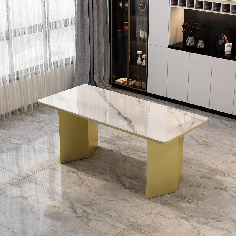 

Garden Conference Dining Table Square Restaurant Balcony Mobile Dining Table Console Tavolo E Sedie Pranzo Morden Furniture