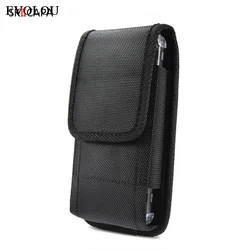Oxford Cloth Leather Phone Pouch with Belt Clip Holster Waist Bag Cover - Galaxy S25 ultra (S)