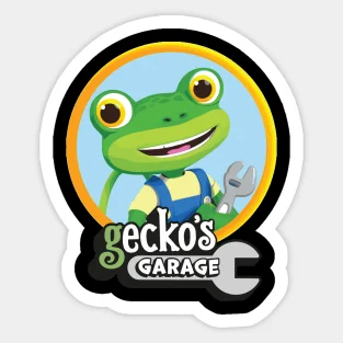 Gecko 정비공 차고 스티커, 노트북 거실용, 어린이 수하물 인쇄, 홈 애니메이션 배경 스티커 장식, 5 개
